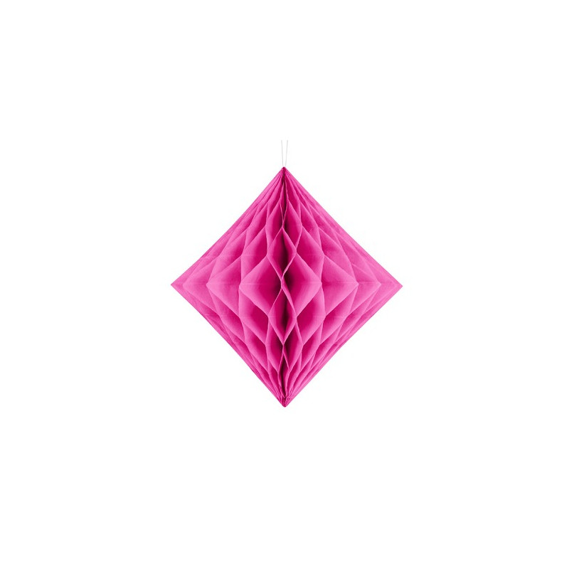Decorazione SFERA Fucsia carta frufru forma di rombo diamante - 30cm