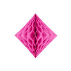 Decorazione SFERA Fucsia carta frufru forma di rombo diamante - 30cm
