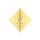 Decorazione SFERA Crema carta frufru forma di rombo diamante - 30cm