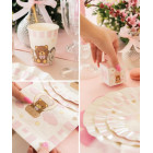 Kit coordinato tavola festa THUN teddy friend Rosa orsetto - piatti bicchieri tovaglioli