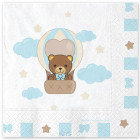 Kit coordinato tavola festa THUN teddy friend Celeste orsetto - piatti bicchieri tovaglioli