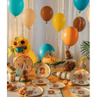 Kit coordinato tavola festa THUN teddy friend verde orsetto - piatti bicchieri tovaglioli