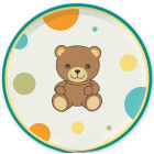 Kit coordinato tavola festa THUN teddy friend verde orsetto - piatti bicchieri tovaglioli
