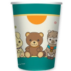 Kit coordinato tavola festa THUN teddy friend verde orsetto - piatti bicchieri tovaglioli