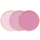 Kit coordinato tavola festa RUSTIC PEONY variante rosa - piatti bicchieri tovaglioli