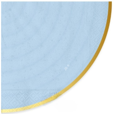 Kit coordinato tavola festa RUSTIC OCEAN variante AZZURRO - piatti bicchieri tovaglioli