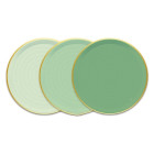 Kit coordinato tavola festa RUSTIC BOTANIC variante VERDE - piatti bicchieri tovaglioli