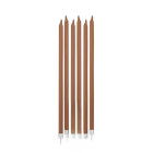 12 Candele MOKA Mezzo Stelo Matita - candeline in cera per torte e dolci H15cm