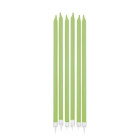 12 Candele VERDE OLIVA Mezzo Stelo Matita - candeline in cera per torte e dolci H15cm