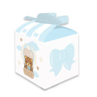 10 Scatoline in carta portaconfetti - ORSETTO celeste THUN - 5x7x5cm