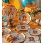 6 cappelli CAPPELLINI Orsetto Teddy Friends by THUN - coni in carta per feste BAMBINI e adulti