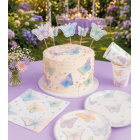Set 5 mini Cake Topper in carta FARFALLE iridescente  - decorazione torte dolci
