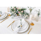 RUNNER organza bianca con righe oro - 48cm x 9m
