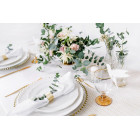 RUNNER organza bianca con righe oro - 48cm x 9m