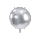 Pallone palloncino Tondo ARGENTO in foil Mylar - gonfiabile ad aria o elio 59 cm