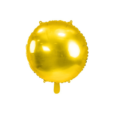 Pallone PALLONCINO TONDO ORO in foil Mylar - gonfiabile ad aria o elio 45CM