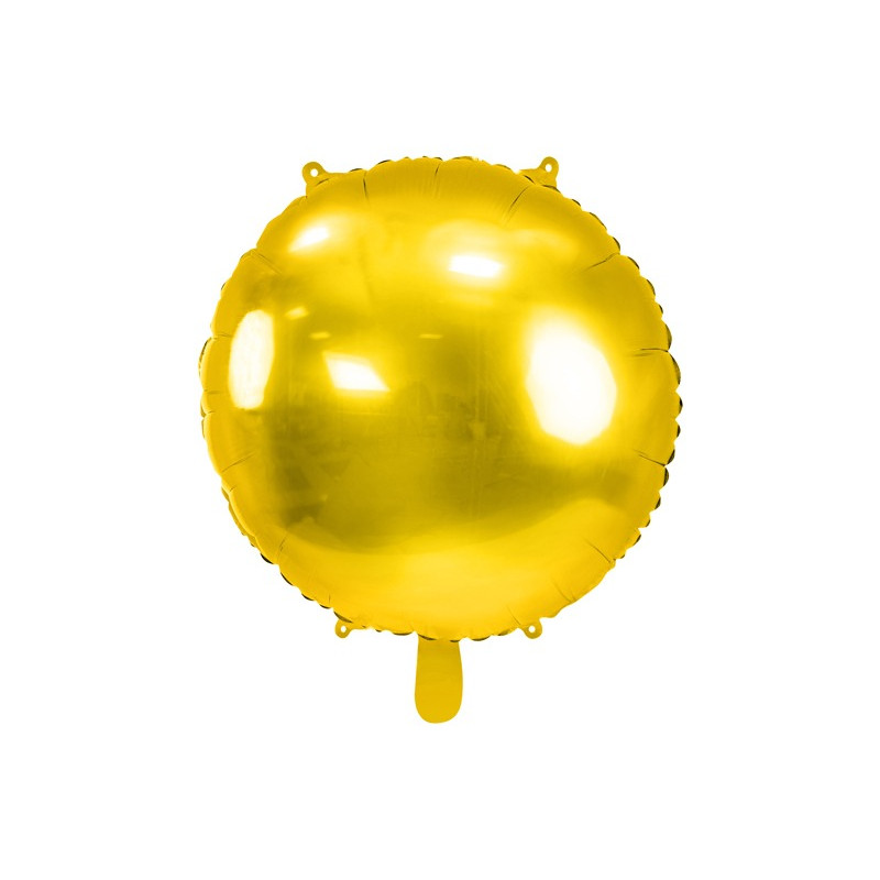 Pallone PALLONCINO TONDO ORO in foil Mylar - gonfiabile ad aria o elio 45CM