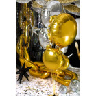 Pallone palloncino Tondo ORO in foil Mylar - gonfiabile ad aria o elio 80 cm
