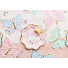 12 Tovaglioli in carta a forma di FARFALLA colori assortiti - 16x12cm