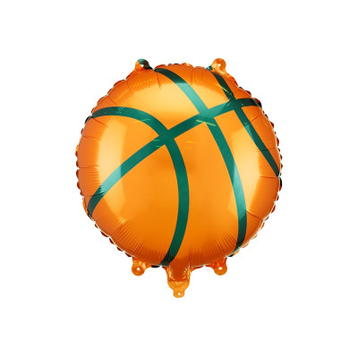 PALLONCINO mylar a forma di PALLONE da BASKET - 45cm - gonfiabile ad aria