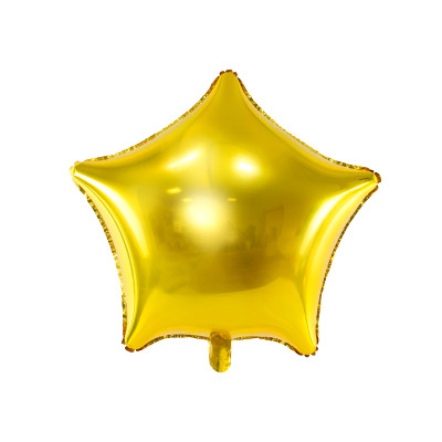 Pallone PALLONCINO STELLA ORO in foil Mylar - gonfiabile ad aria o elio 84 cm