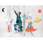 Pallone PALLONCINO STELLA ARGENTO 84 cm in foil Mylar - gonfiabile ad aria o elio