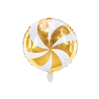 Pallone PALLONCINO CANDY Oro Bianco - gonfiabile ad aria o elio 45 cm