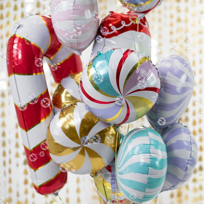 Pallone PALLONCINO CANDY multicolor - gonfiabile ad aria o elio 45CM