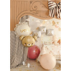 PALLONCINO pallone in foil Mylar viso ORSETTO beige scuro 73,5x52cm