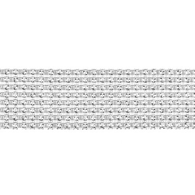 Nastro di Strass argento larghezza 4 cm lunghezza 9 mt