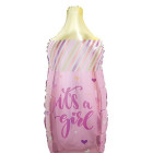 Pallone in foil MYLAR BIBERON rosa - addobbo feste, party, nascita 44x82 cm