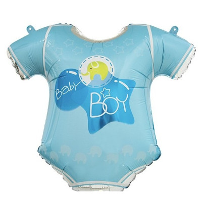 Pallone in foil MYLAR BODY celeste - addobbo feste, party, nascita 59x58 cm