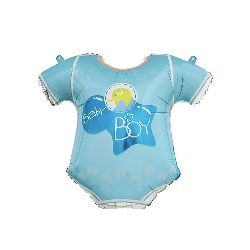 Pallone in foil MYLAR BODY celeste - addobbo feste, party, nascita 59x58 cm