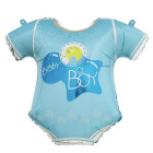 Pallone in foil MYLAR BODY celeste - addobbo feste, party, nascita 59x58 cm
