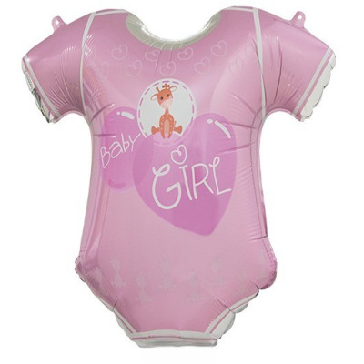 Pallone in foil MYLAR BODY rosa - addobbo feste, party, nascita 59x58 cm