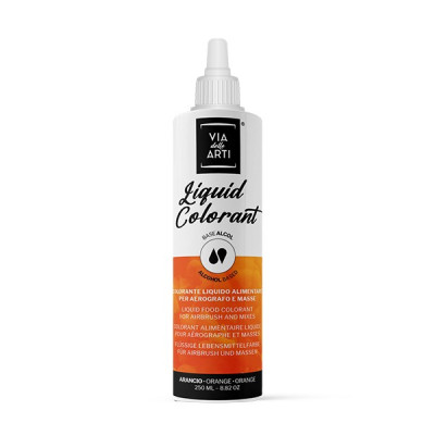 Colorante LIQUIDO alimentare per aerografo - ARANCIO - base alcol - 250ml SCADENZA 31/07/2026