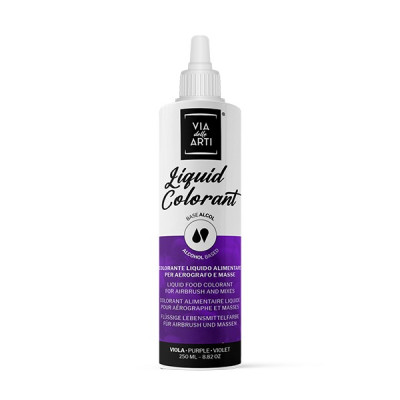 Colorante LIQUIDO alimentare per aerografo - VIOLA - base alcol - 250ml SCADENZA 31/07/2026