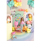 set 6 Palloncini GABBY'S DOLLHOUSE in LATTICE rosa lilla pesco 30 cm