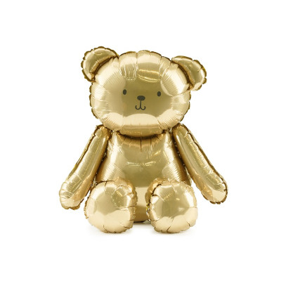 Pallone PALLONCINO orso ORSETTO oro - per party 43x53 cm