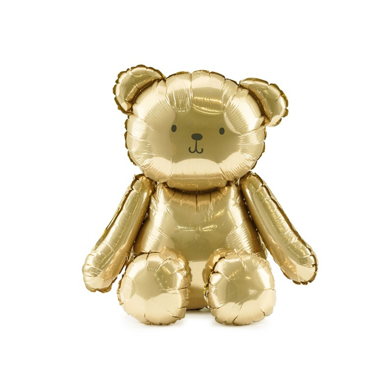 Pallone PALLONCINO orso ORSETTO oro - per party 43x53 cm