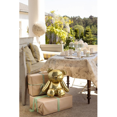 Pallone PALLONCINO orso ORSETTO oro - per party 43x53 cm