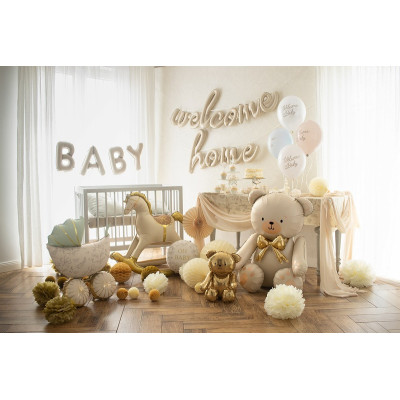 Pallone PALLONCINO orso ORSETTO oro - per party 43x53 cm