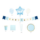 Coordinato tavola Festa Nascita Bambino Celeste Baby Shower palloncini ecc.
