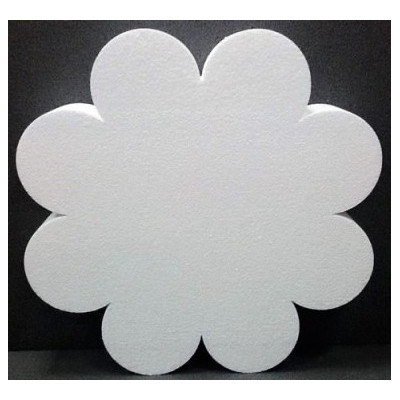 FIORE in POLISTIROLO per basi Torte e Dolci o Topper Finti - Diametro 15 cm Altezza 7,5 cm