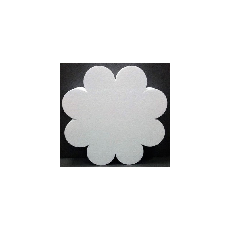 FIORE in POLISTIROLO per basi Torte e Dolci o Topper Finti - Diametro 15 cm Altezza 7,5 cm