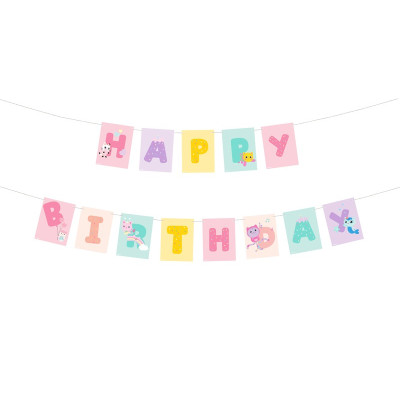 FESTONE  HAPPY BIRTHDAY GABBY'S Dollhouse in carta 15x180cm