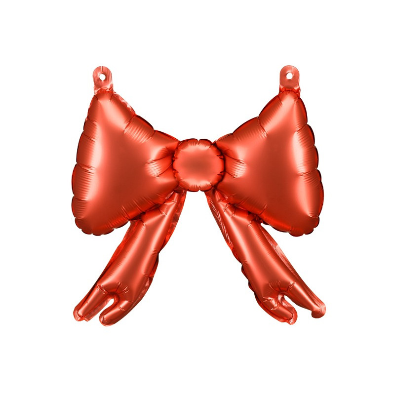 Set 5 Palloncino foil Mylar FIOCCO ROSSO - gonfiabile ad aria 25,5X25 cm