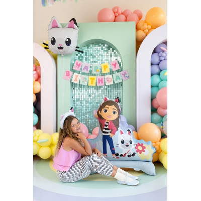 Pallone mylar GAABBY'S DOLLHOUSE con base per rimanere in piedi 92x90,5 cm