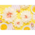 Set 5 Fiori in carta velina color crema 30/25/20cm decoro scenario sfondo parere