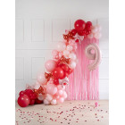 Set 5 Palloncino foil Mylar FIOCCO ROSSO - gonfiabile ad aria 25,5X25 cm
